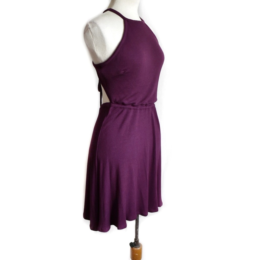 Kendall & Kylie Purple Tie Back Fit and Flare Dress